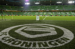 FC Groningen-logo in de Euroborg