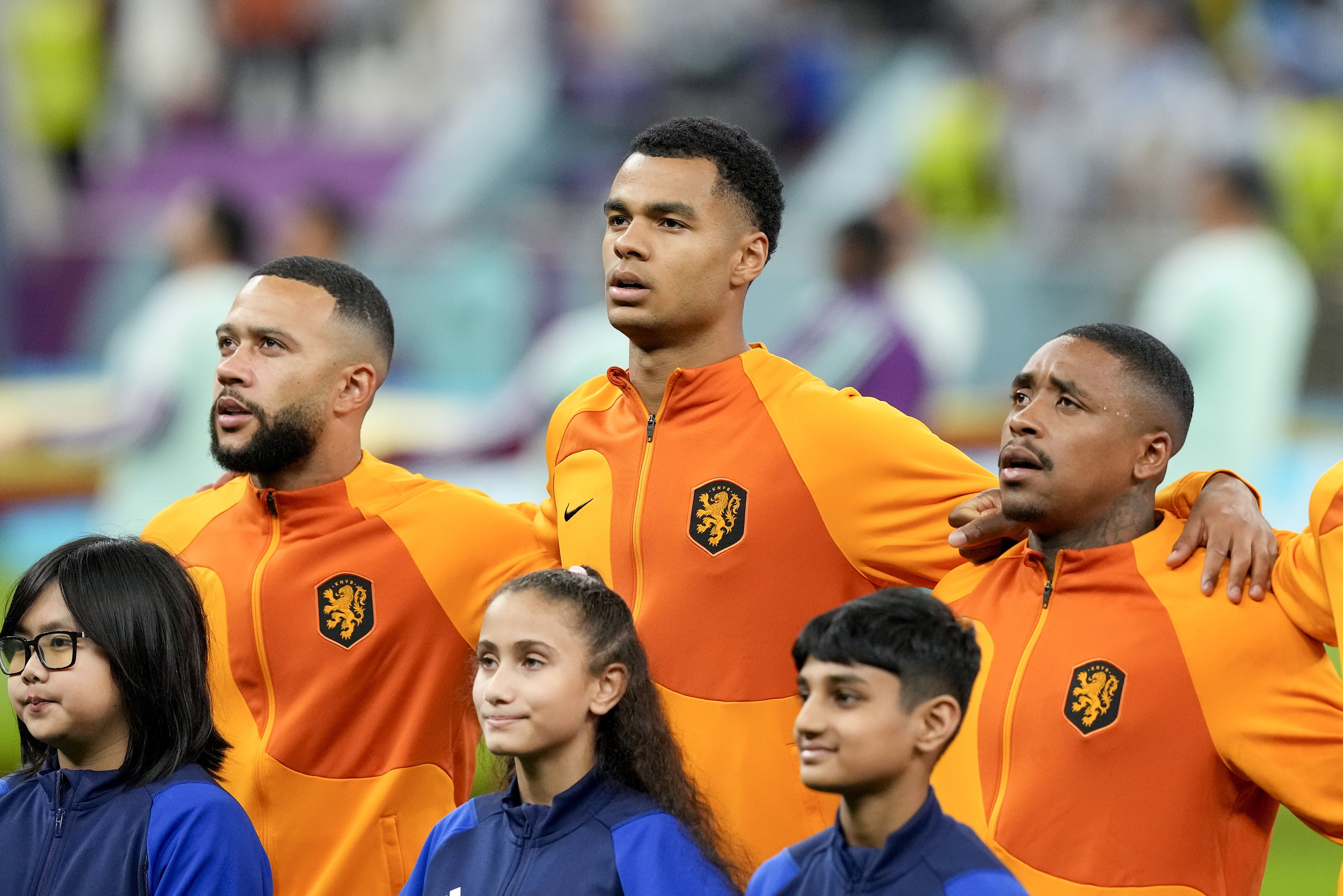 Memphis Depay, Cody Gakpo en Steven Bergwijn