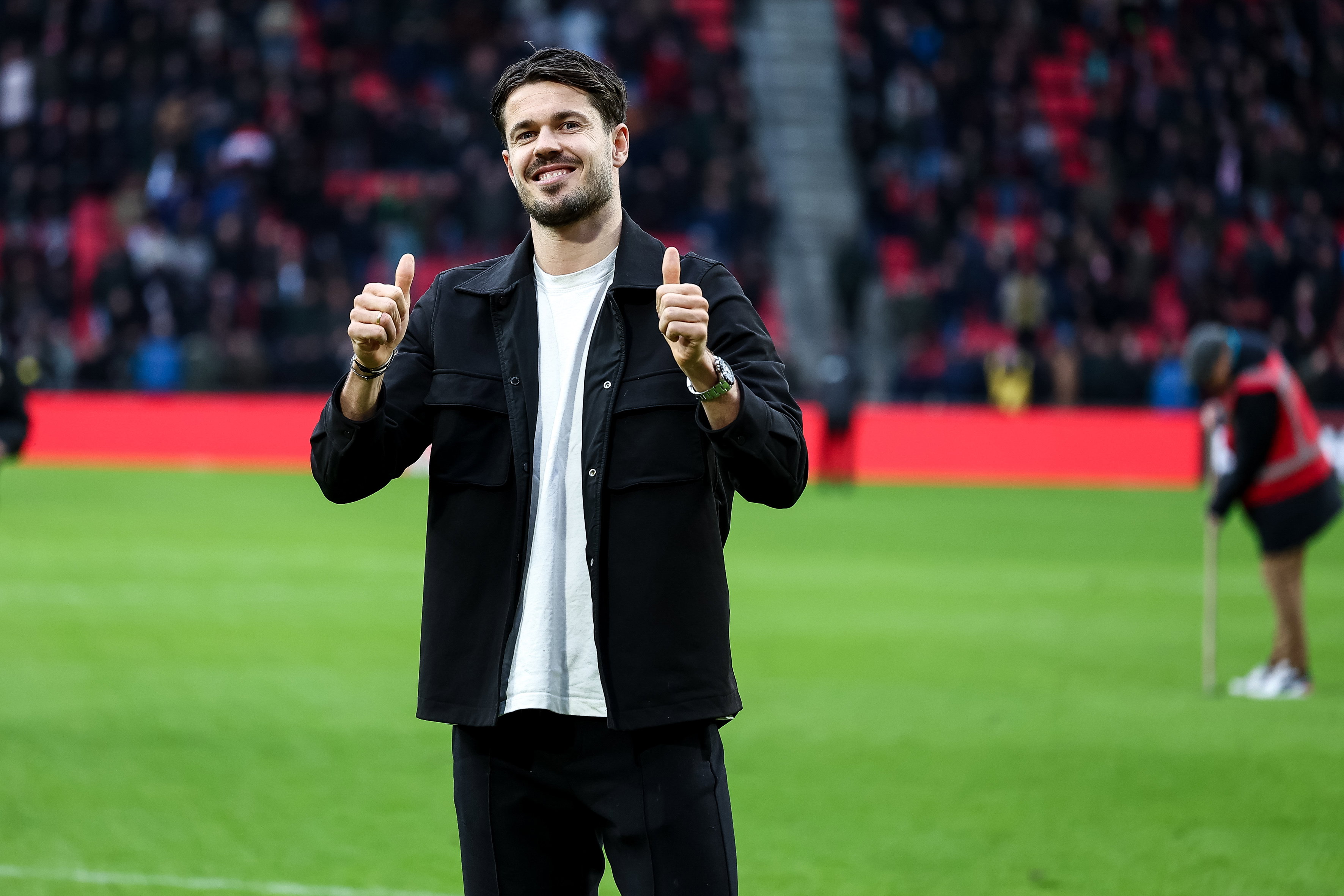 Marco van Ginkel tijdens zijn afscheid in het Philips Stadion