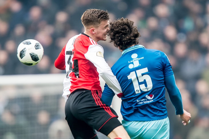 Dylan Vente in duel met Jurgen Mattheij