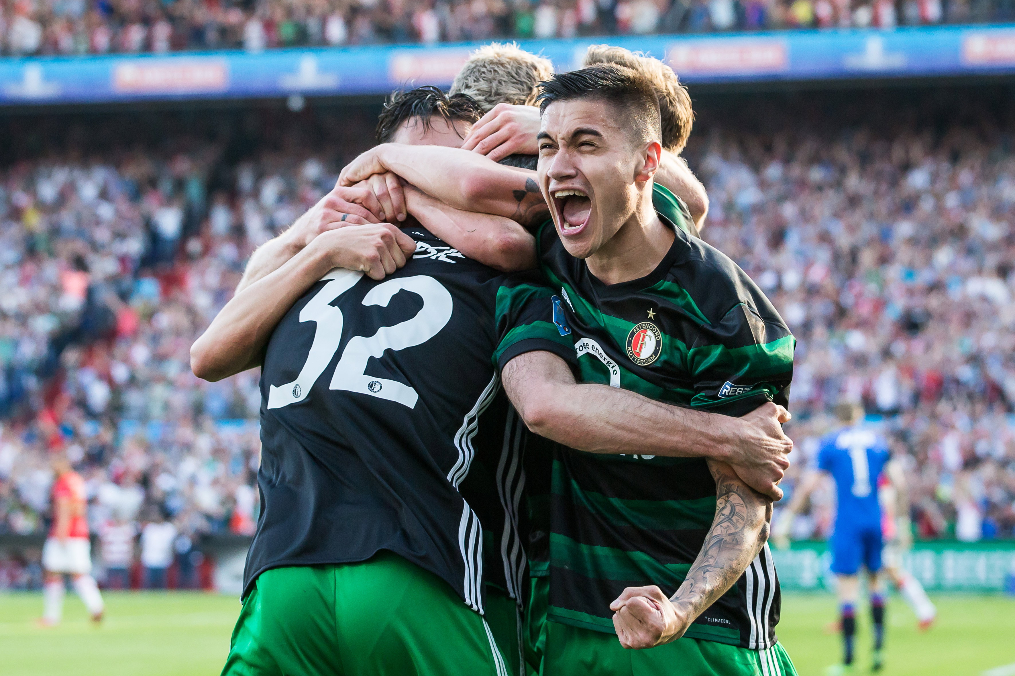 Kevin Diks in de bekerfinale van Feyenoord