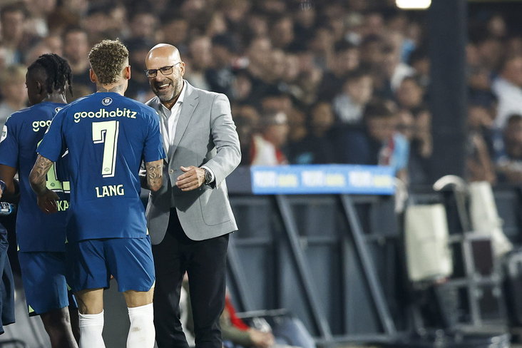 Peter Bosz en Noa Lang