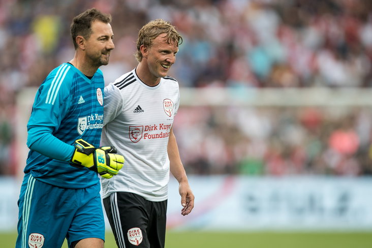 Jerzy Dudek en Dirk Kuijt