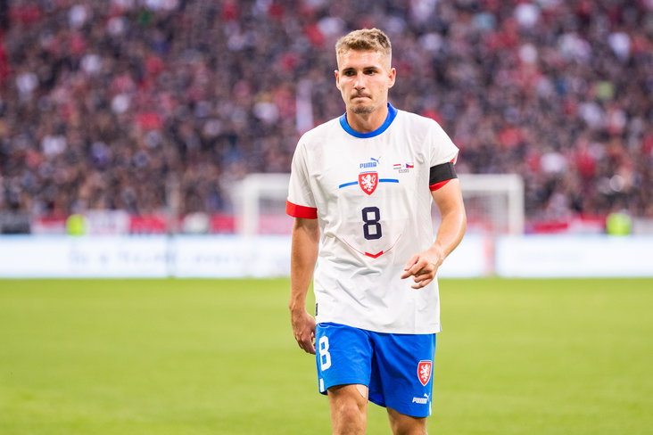 Michal Sadilek in het shirt van Tsjechië