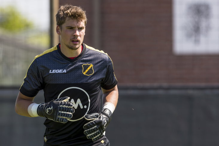 Nigel Bertrams op de training van NAC