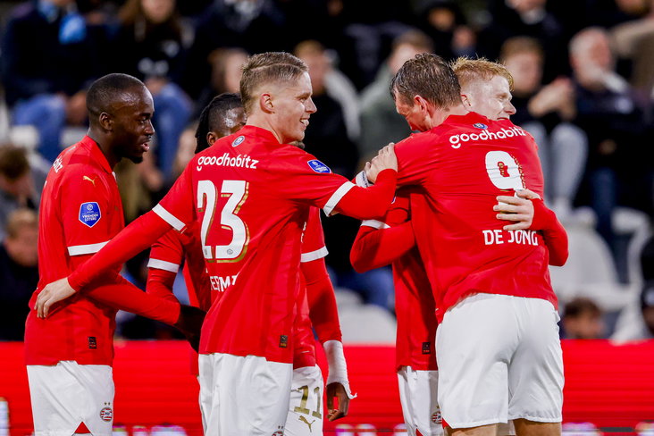 PSV viert een doelpunt