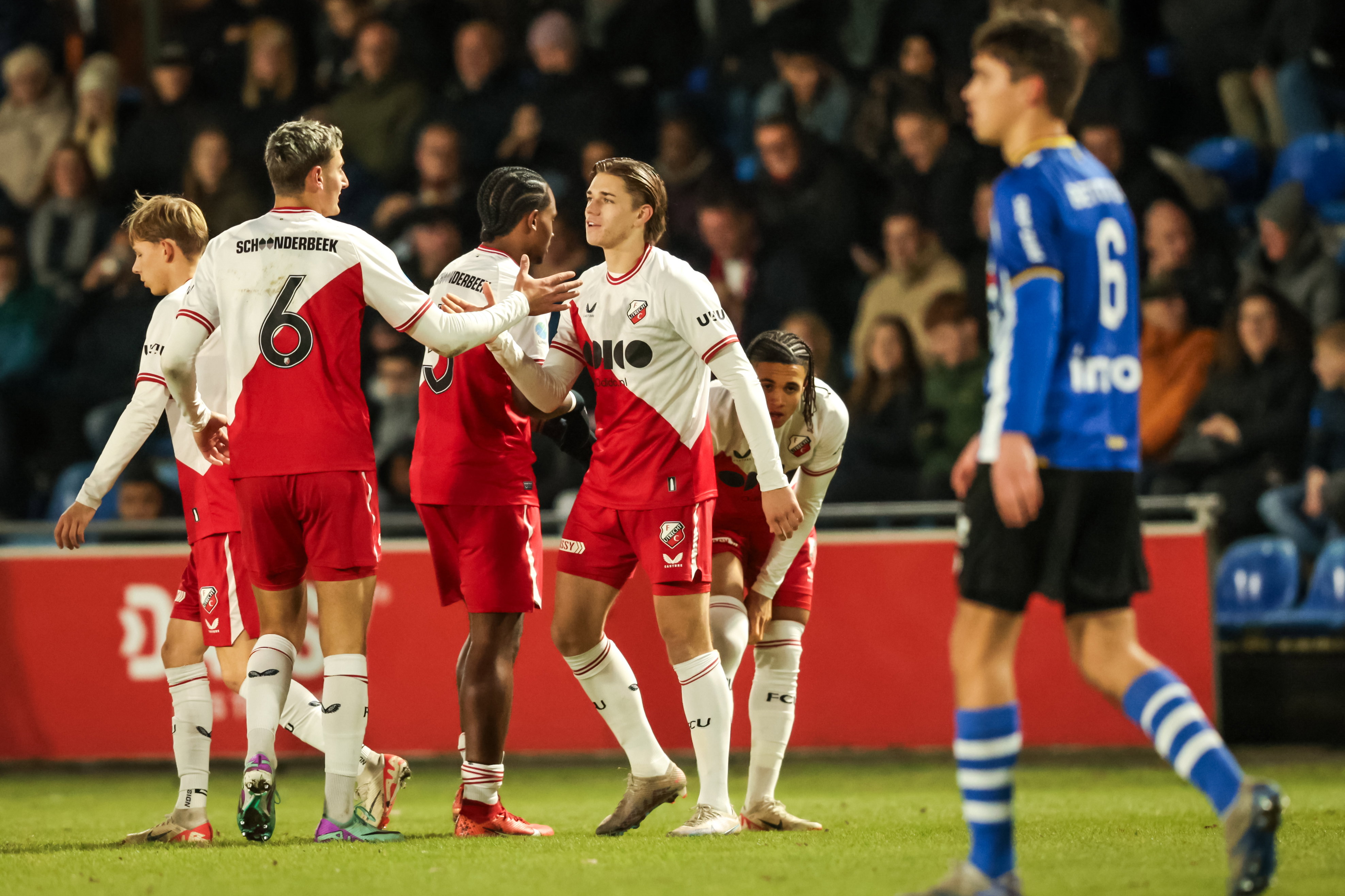 Mees Rijks bij Jong FC Utrecht in 2023
