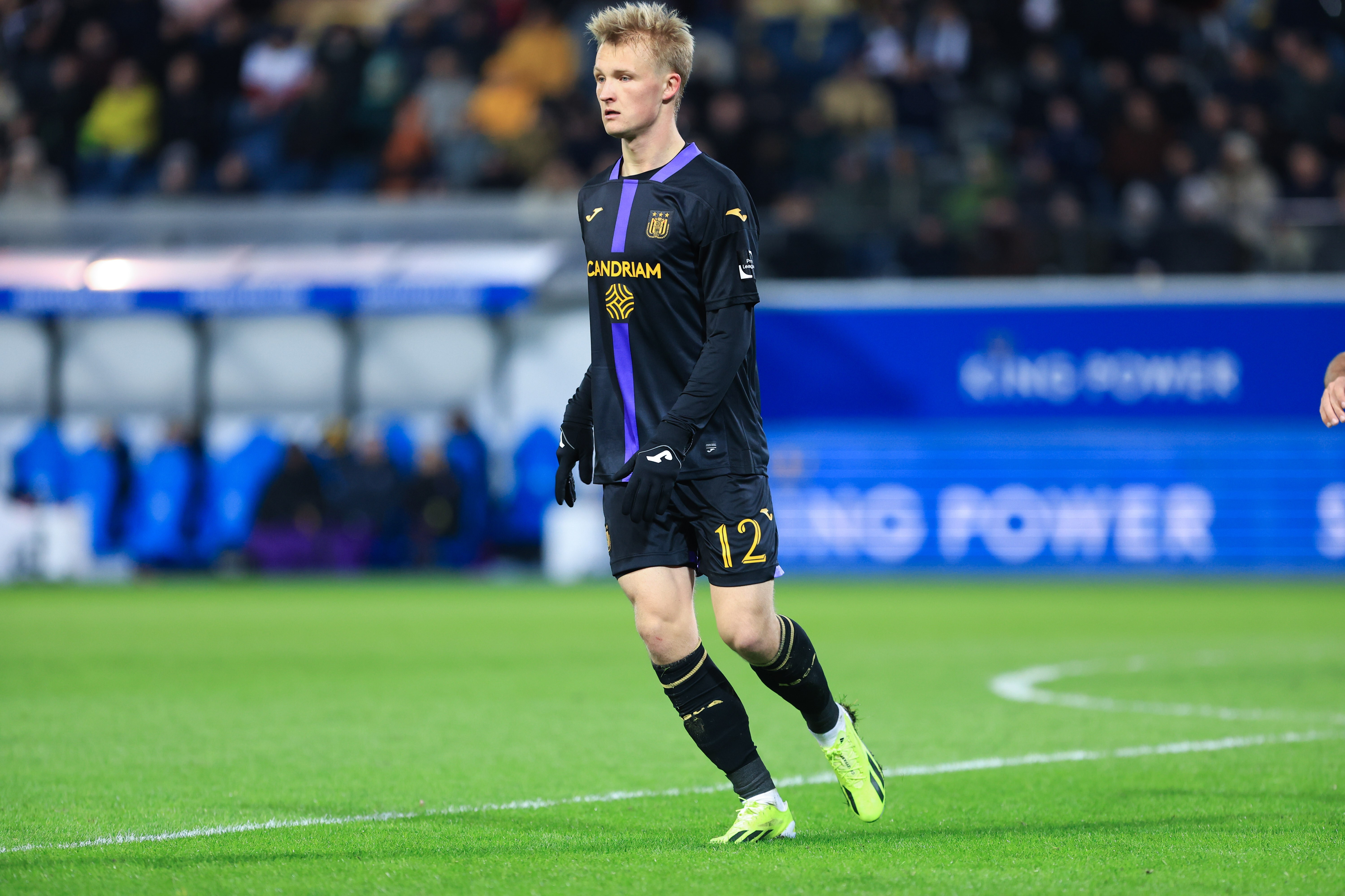 Kasper Dolberg in actie voor Anderlecht