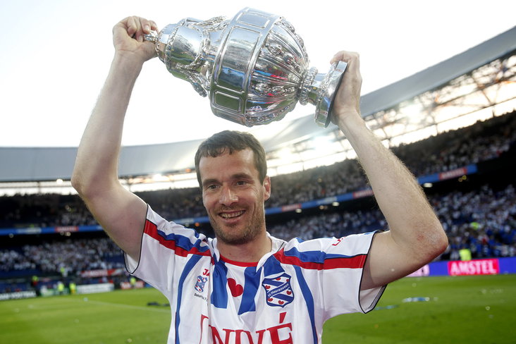 Gerald Sibon met de KNVB Beker