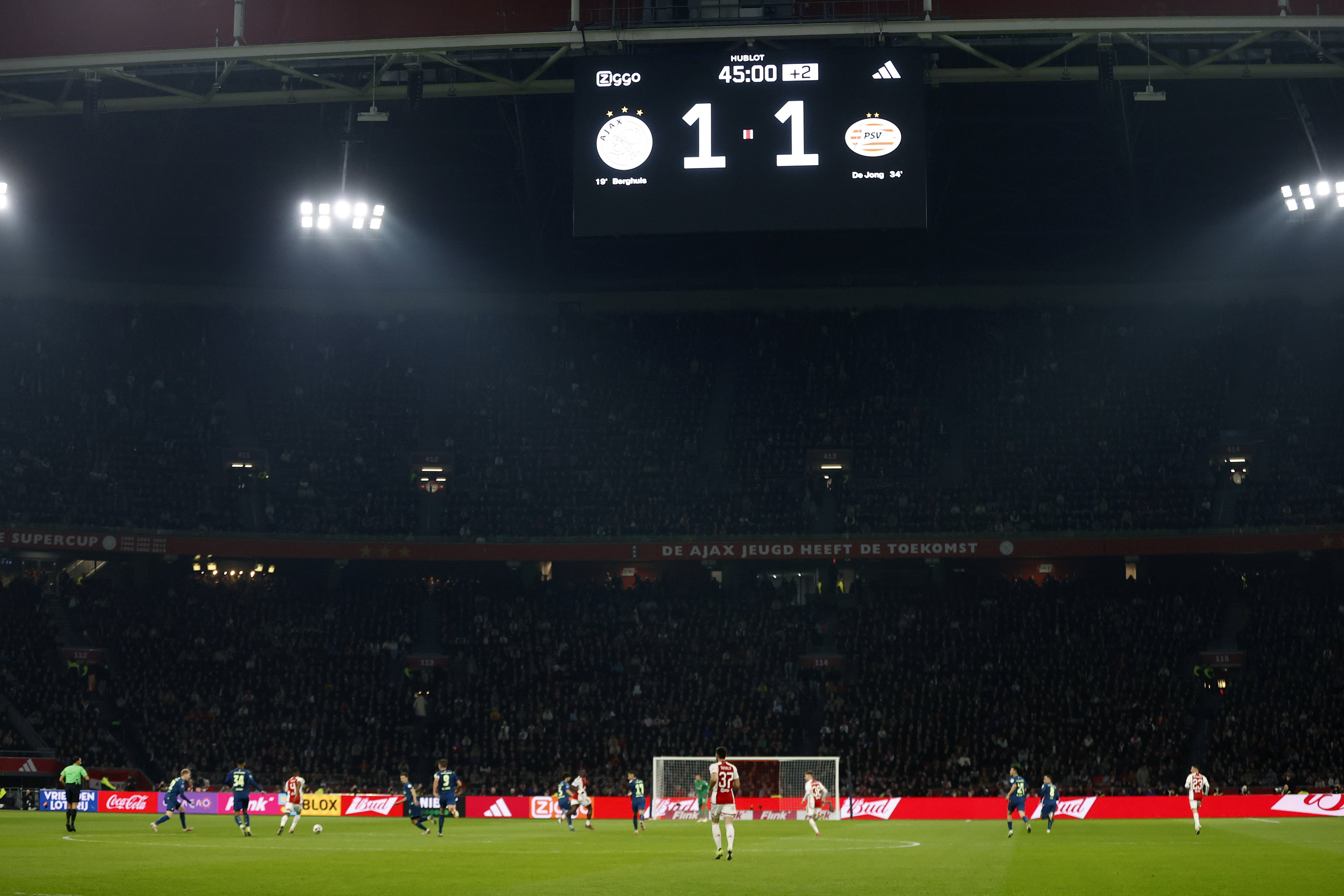 De Johan Cruijff Arena tijdens Ajax-PSV