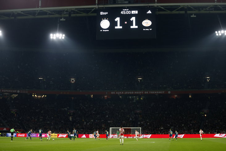 De Johan Cruijff Arena tijdens Ajax-PSV