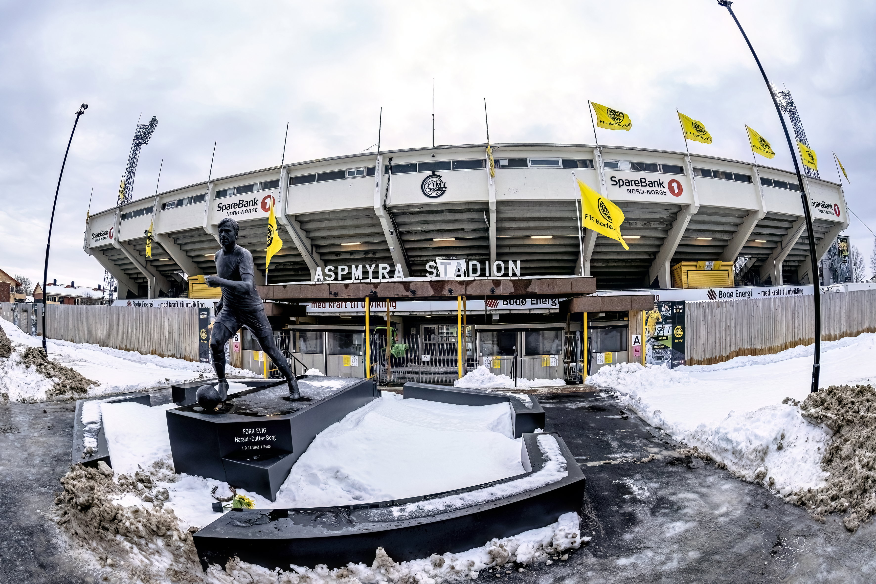 Het Aspmyra Stadion van Bodø/Glimt