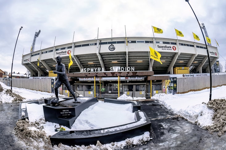 Het Aspmyra Stadion van Bodø/Glimt