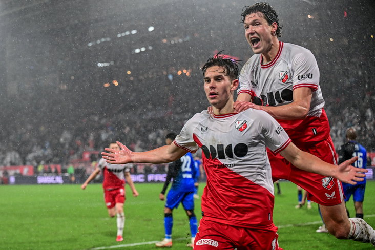 Victor Jensen na zijn goal