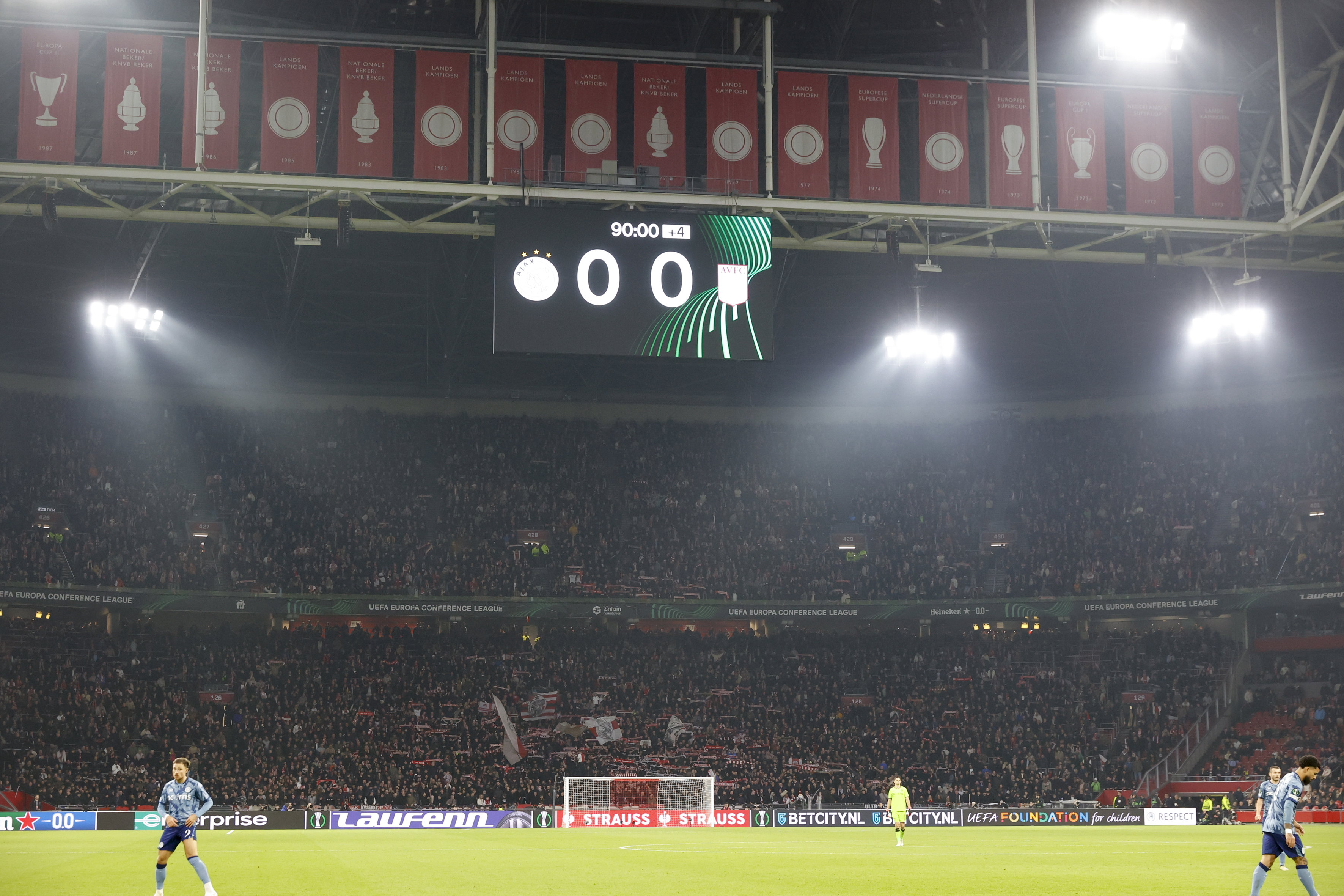 Het duel tussen Ajax en Aston Villa eindigde in 0-0