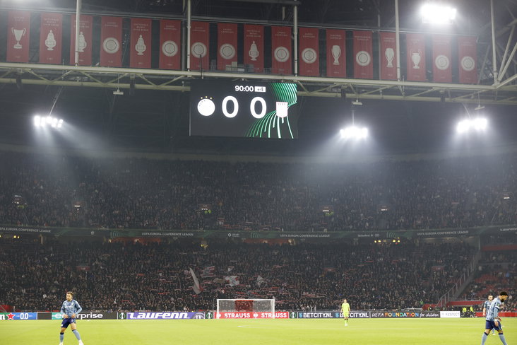 Het duel tussen Ajax en Aston Villa eindigde in 0-0