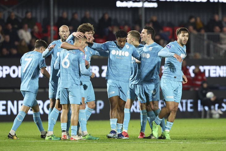 FC Utrecht na de 1-1 van Sam Lammers