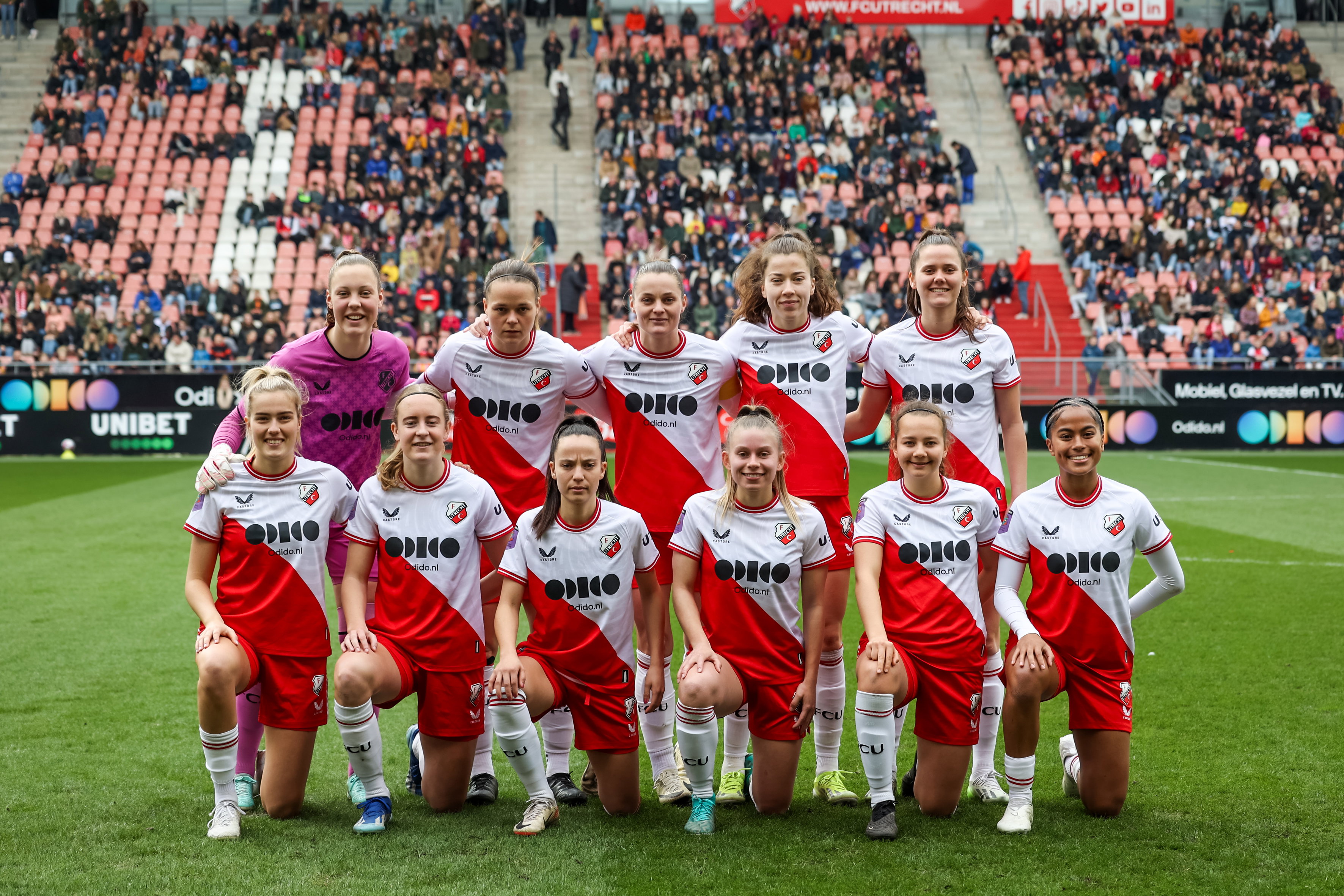 Het elftal van FC Utrecht in De Galgenwaard