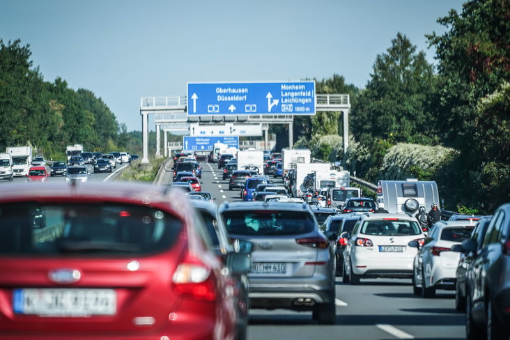 De snelweg in Duitsland