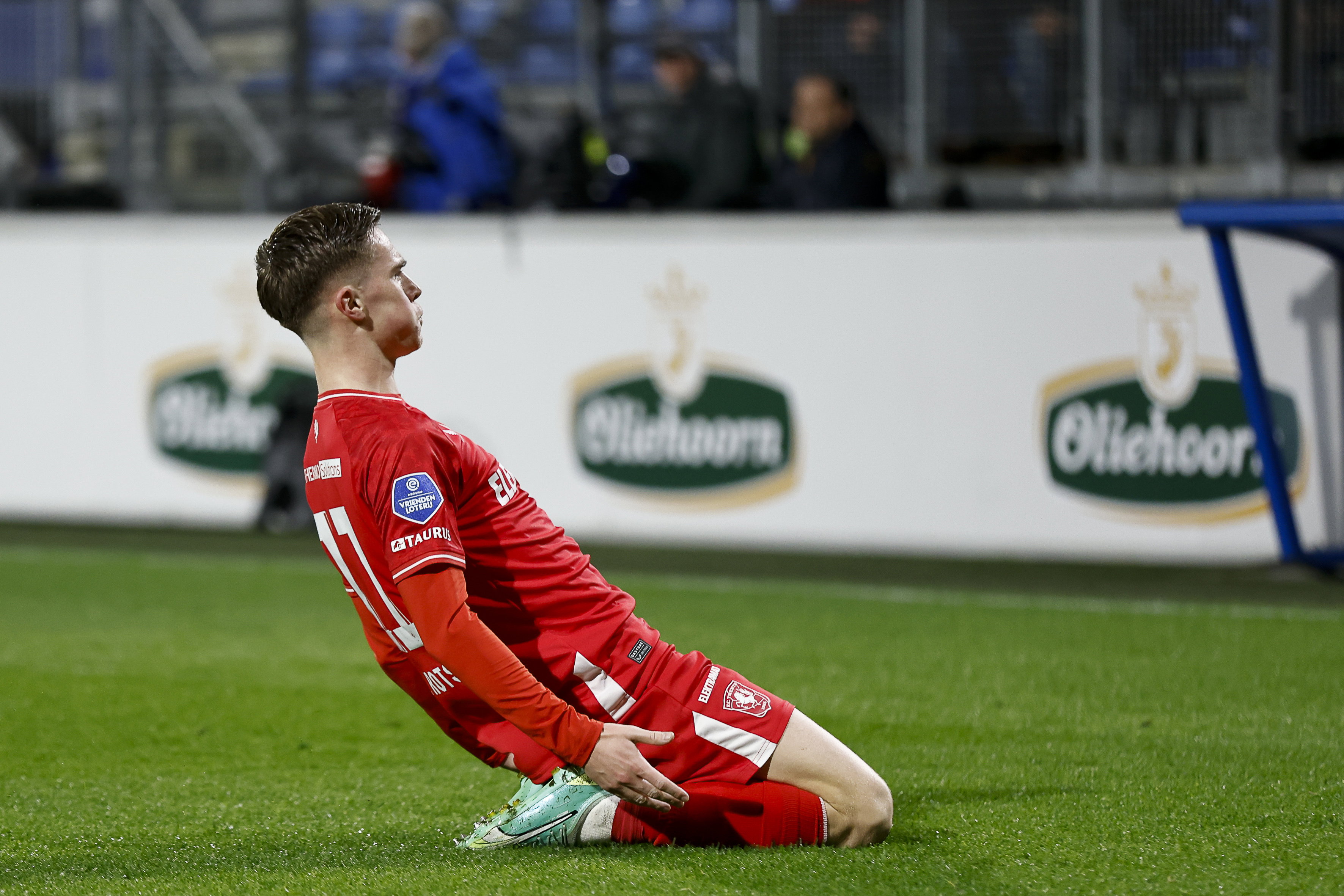 Daan Rots scoort tegen Heerenveen