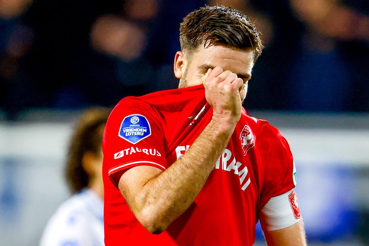 Robin Pröpper baalt na de wedstrijd tegen SC Heerenveen