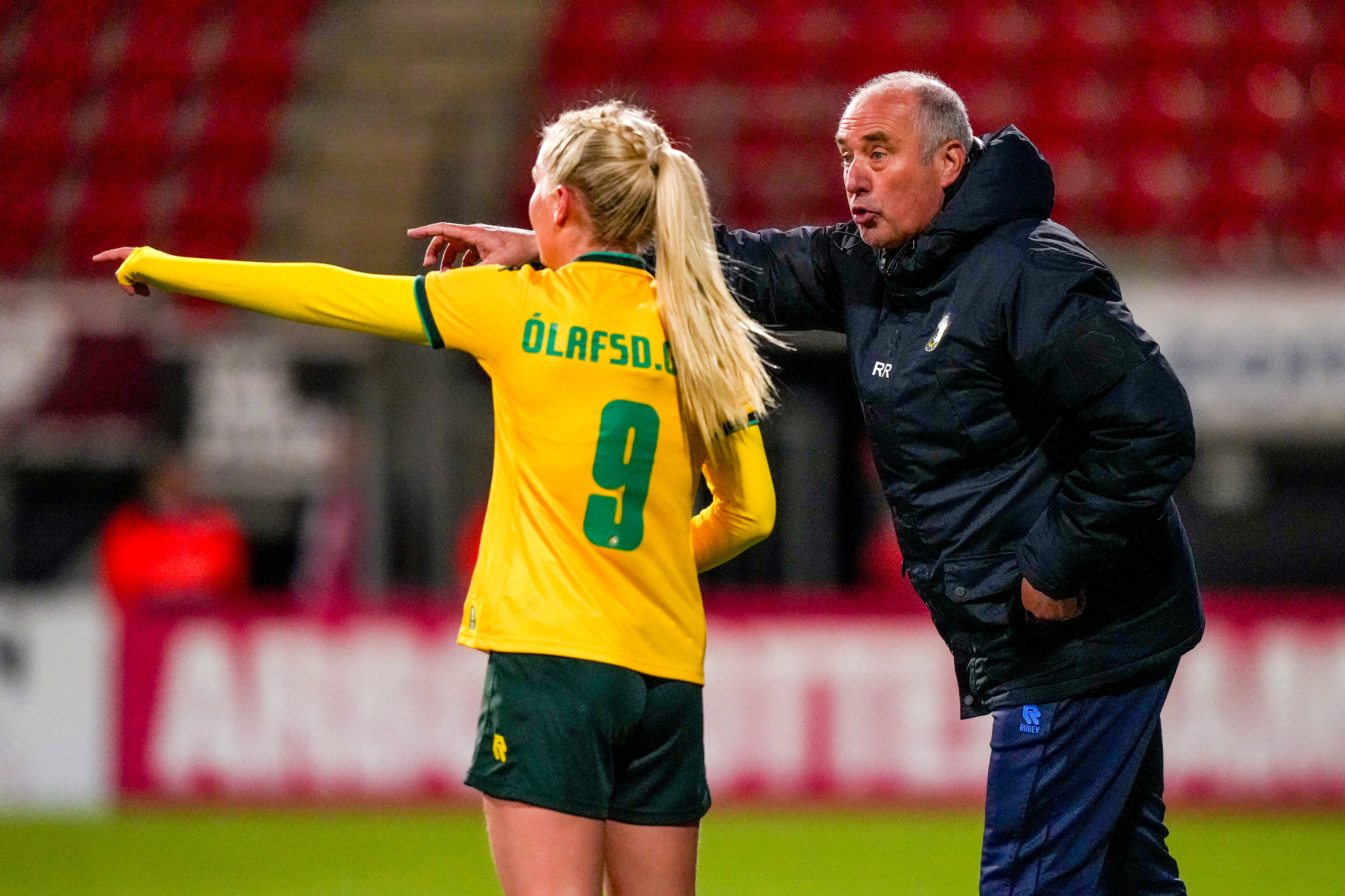 Roger Reijners en María Ólafsdóttir Grós bij Fortuna Sittard