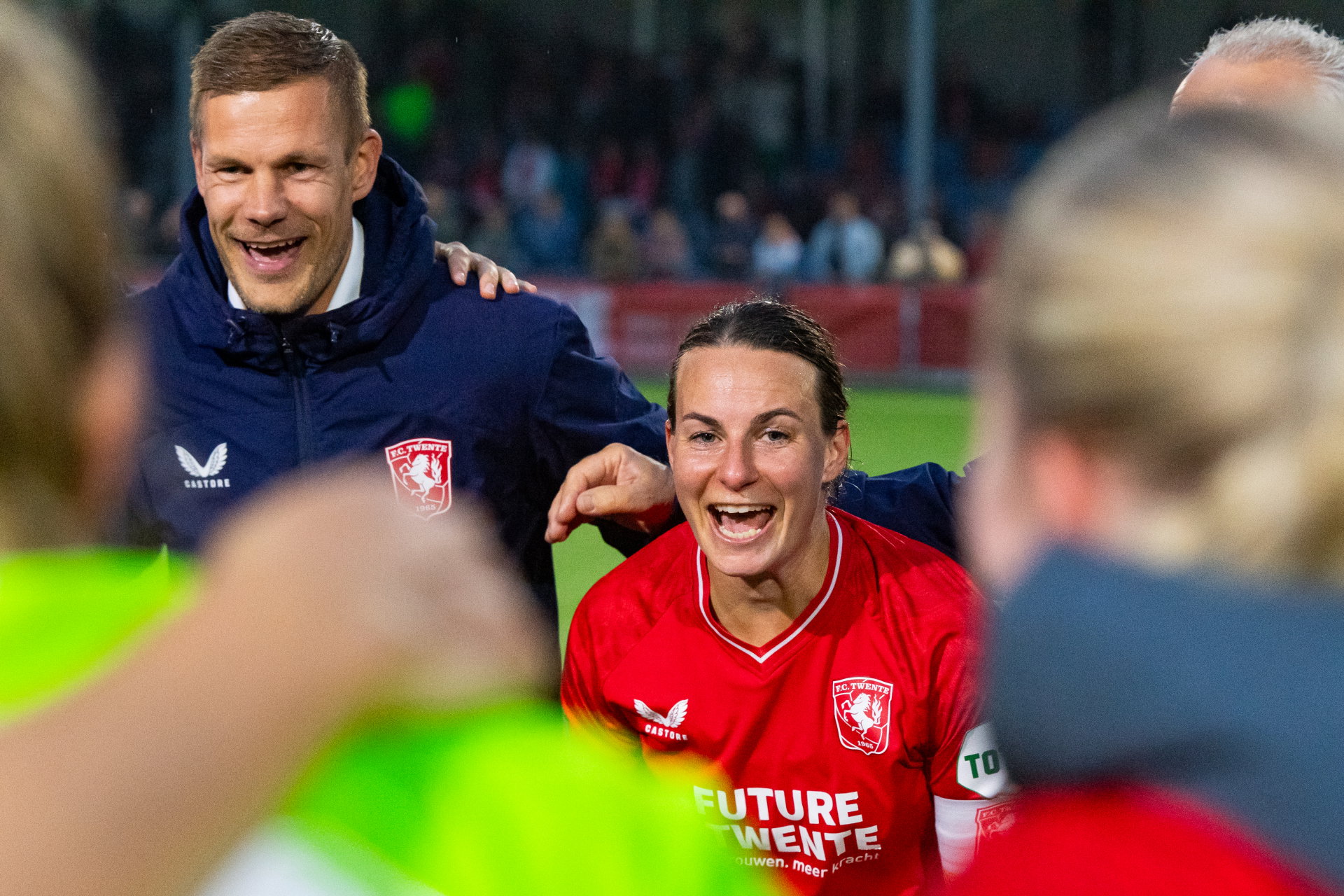 Joran Pot en Renate Jansen na de winst van de Eredivisie Cup