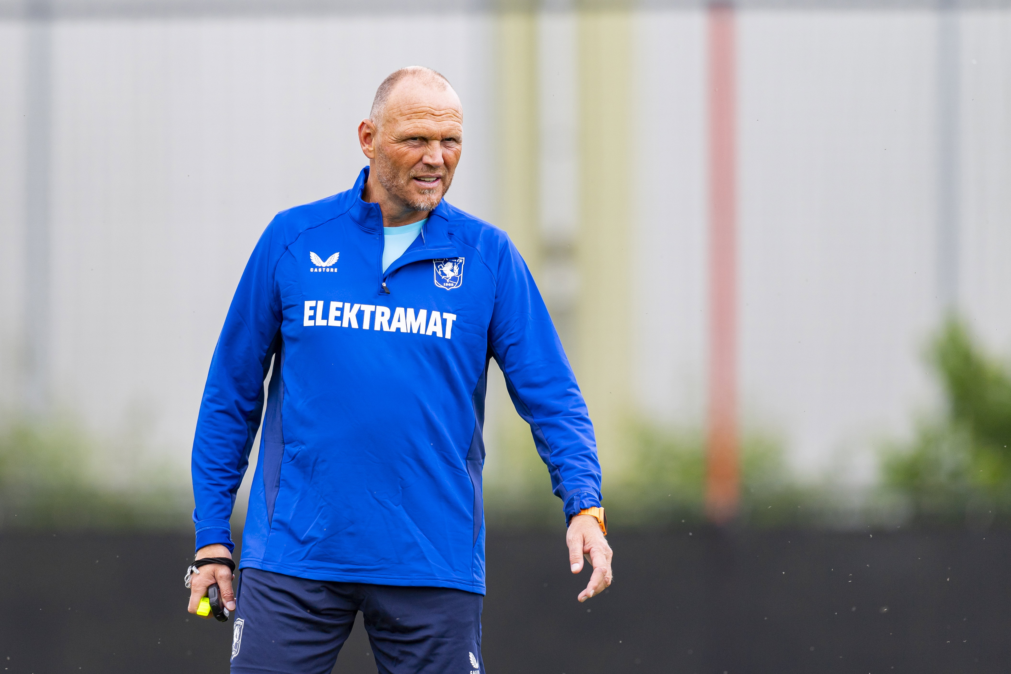 Joseph Oosting tijdens de eerste training van FC Twente