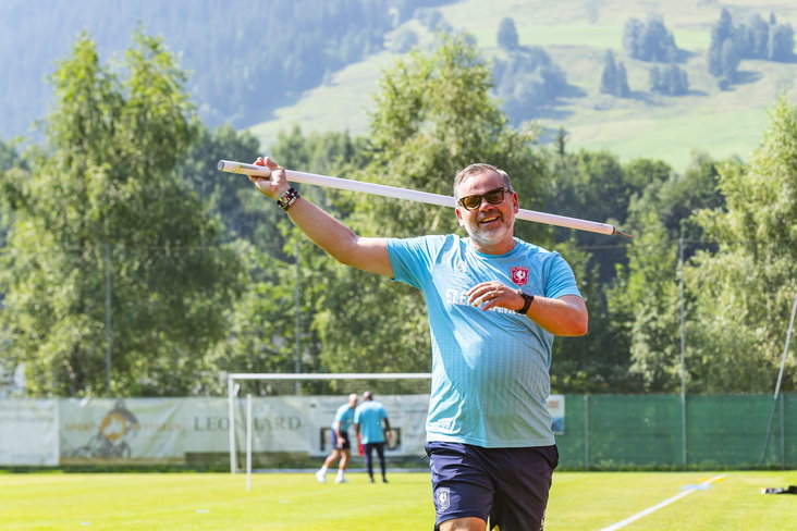 Sander Boschker tijdens het trainingskamp van FC Twente