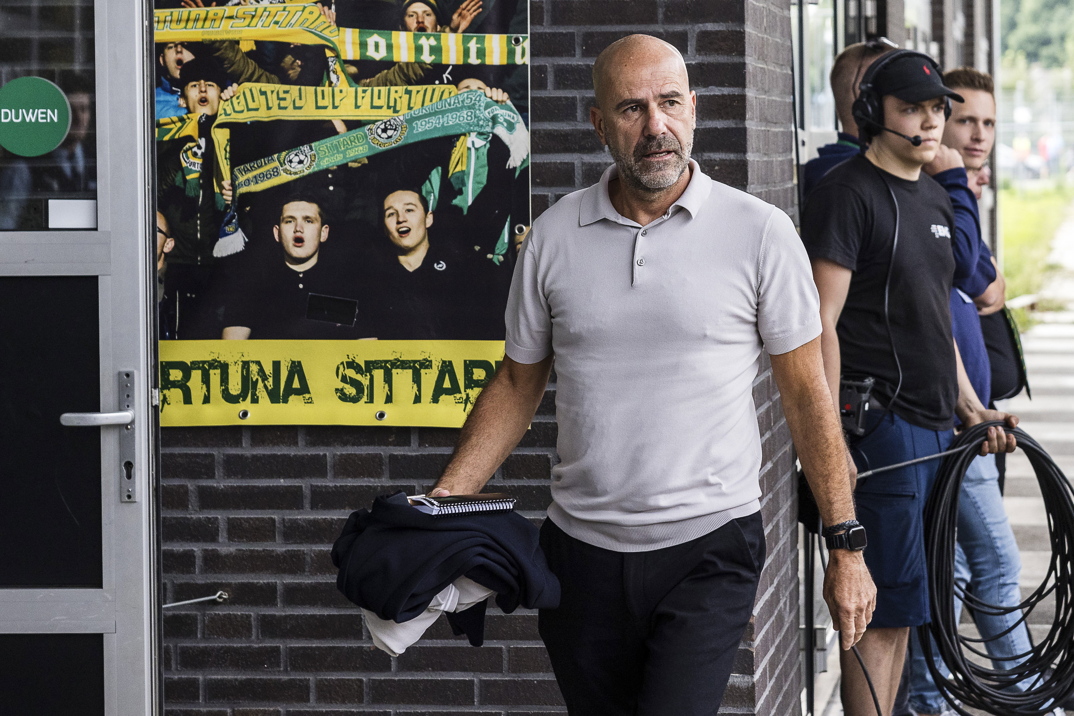Peter Bosz bij het Fortuna Sittard Stadion