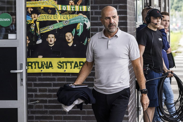 Peter Bosz bij het Fortuna Sittard Stadion