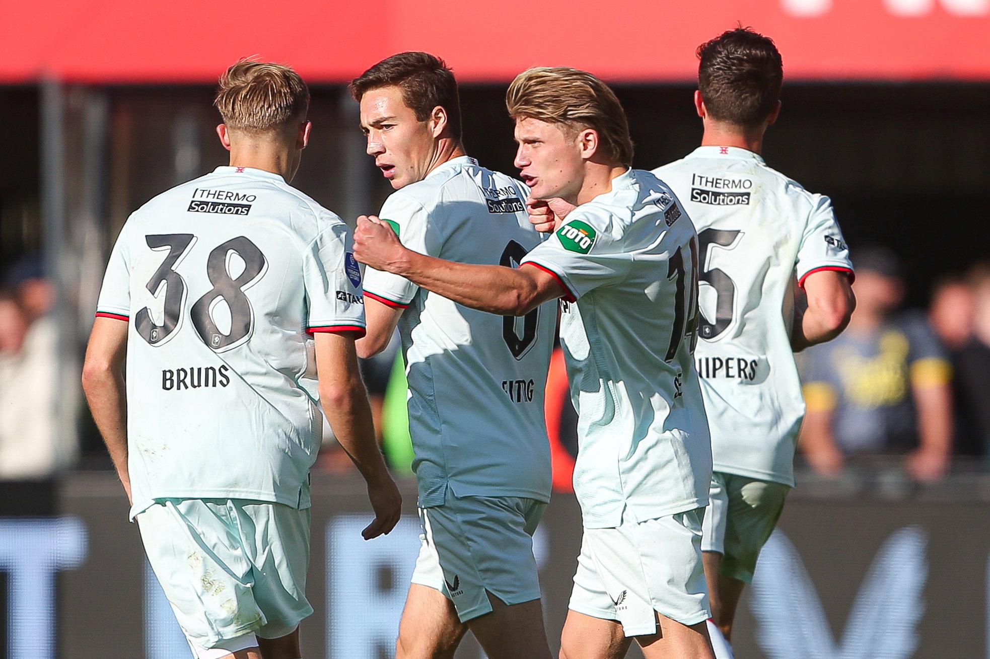 Max Bruns, Carel Eiting, Sem Steijn en Bas Kuipers