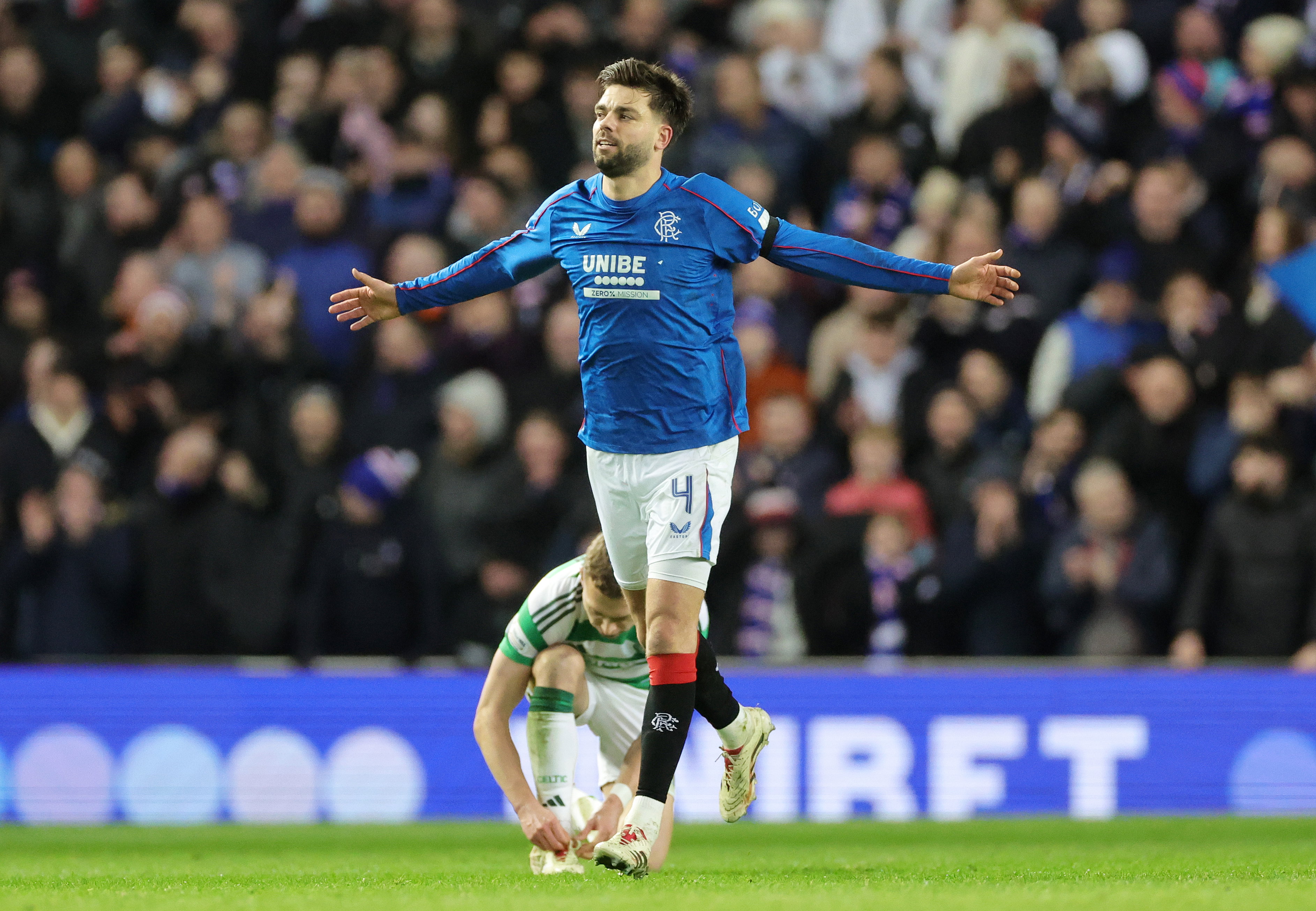 Robin Propper na zijn goal tegen Celtic
