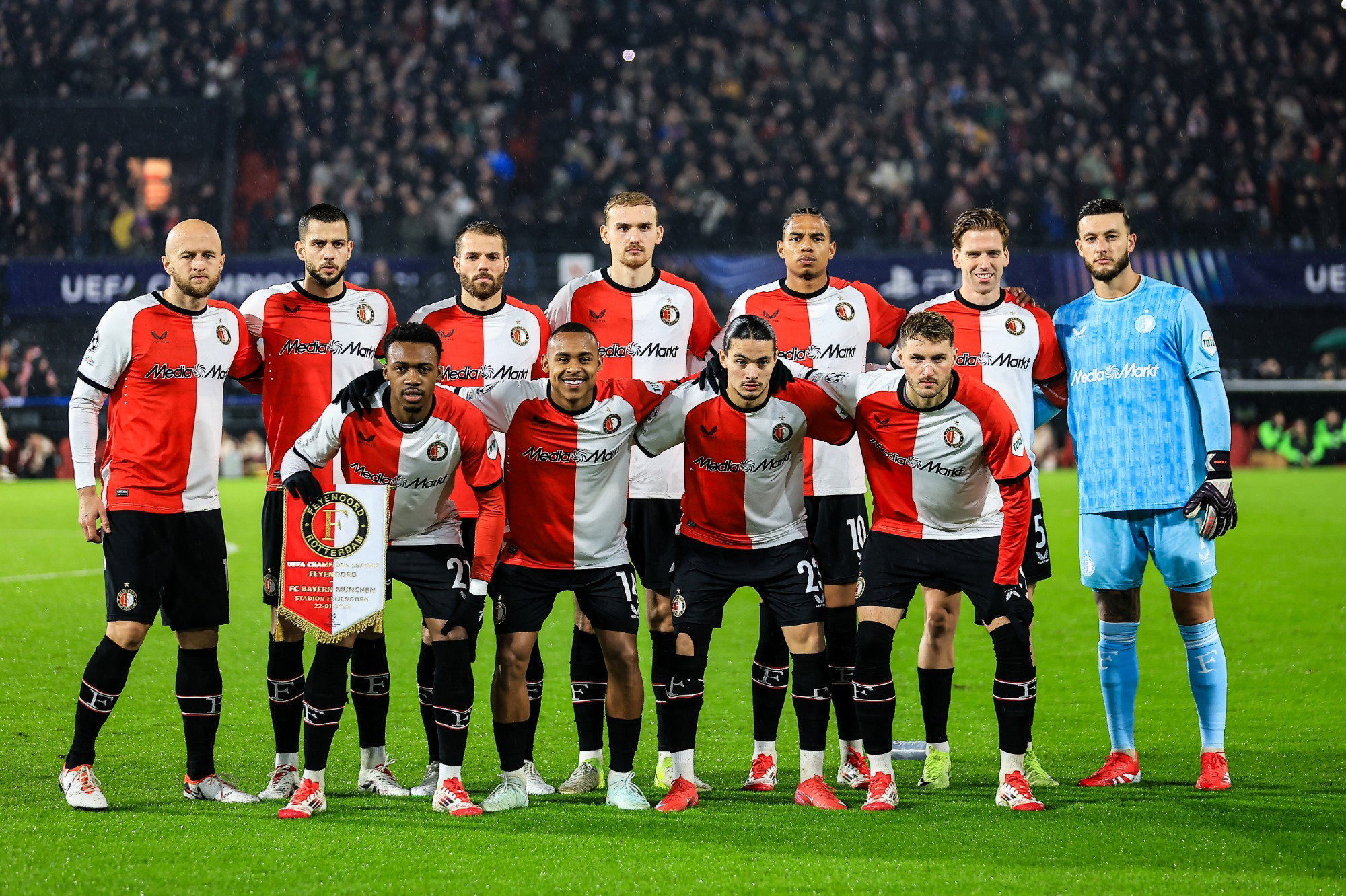 Feyenoord voorafgaand aan het duel tegen Bayern München