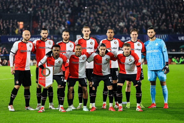 Feyenoord voorafgaand aan het duel tegen Bayern München