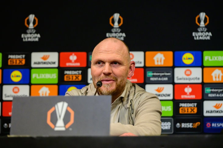 Joseph Oosting na een Europa League-duel