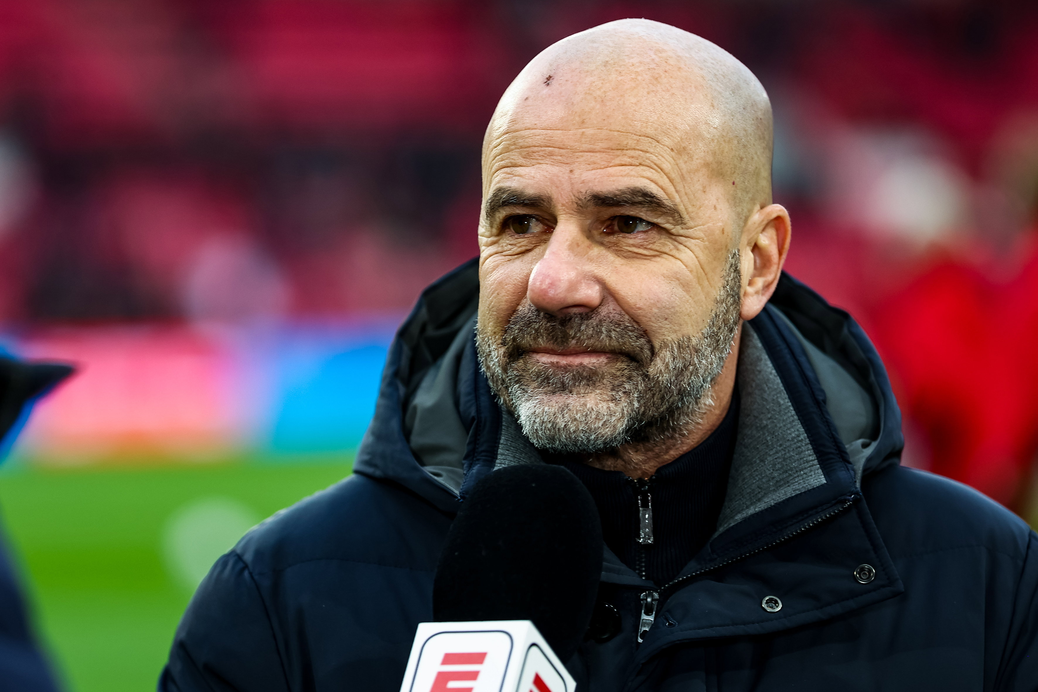 Peter Bosz voor de camera van ESPN