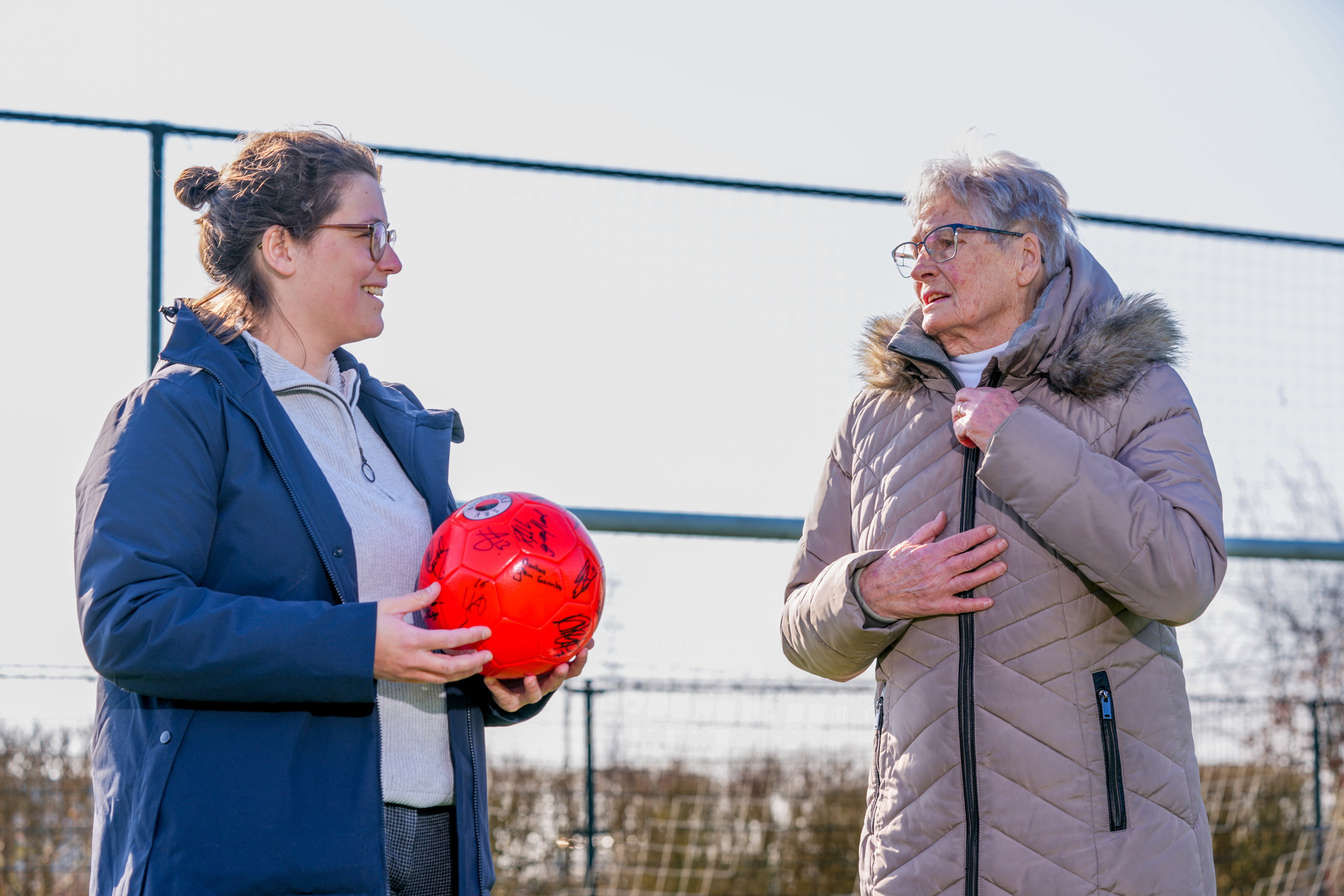 Lenie van Wensveen-van der Jagt en NU.nl-journalist Laurine Slingerland