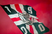 Vlag met het Ajax-logo