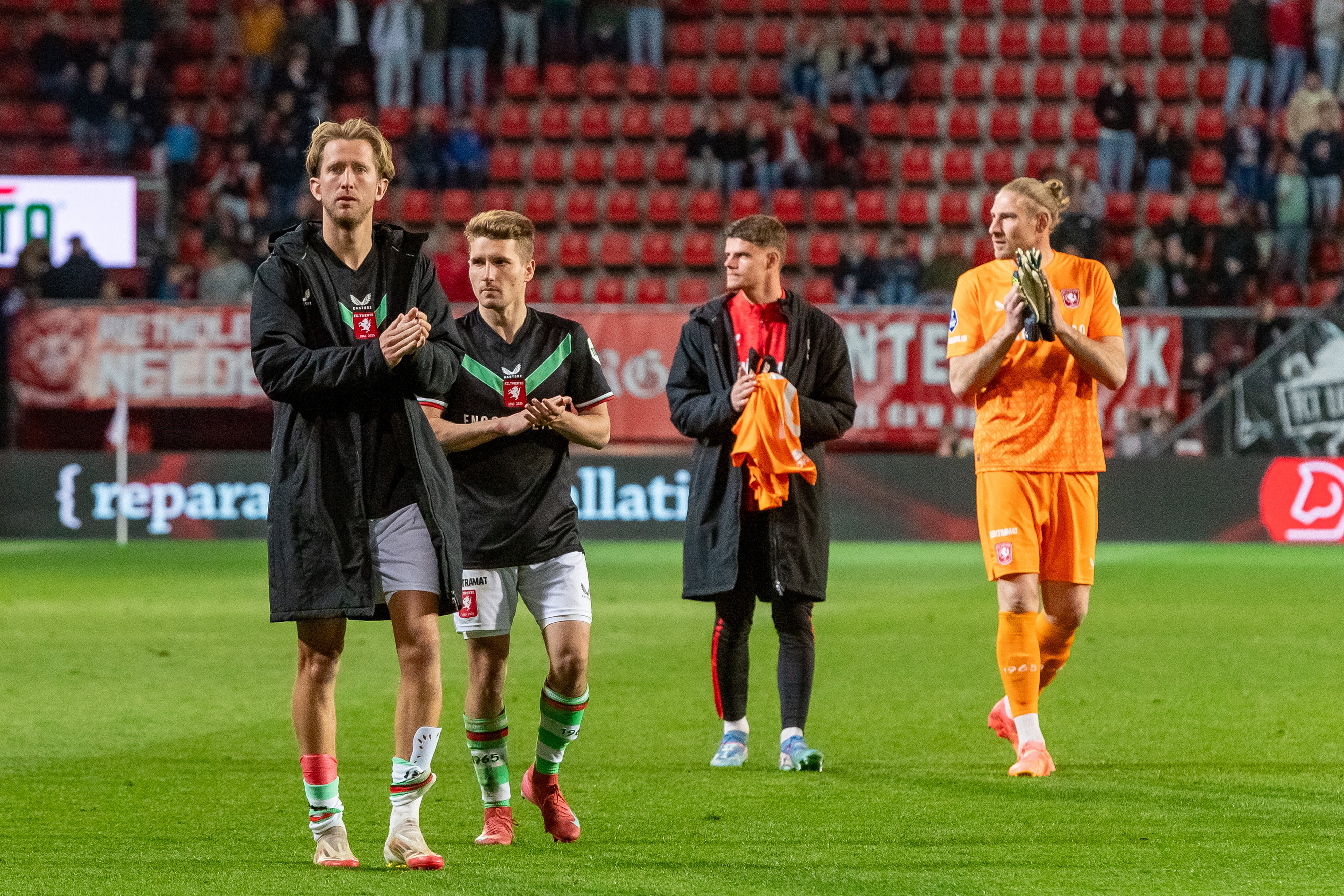 FC Twente na het gelijkspel tegen Fortuna Sittard
