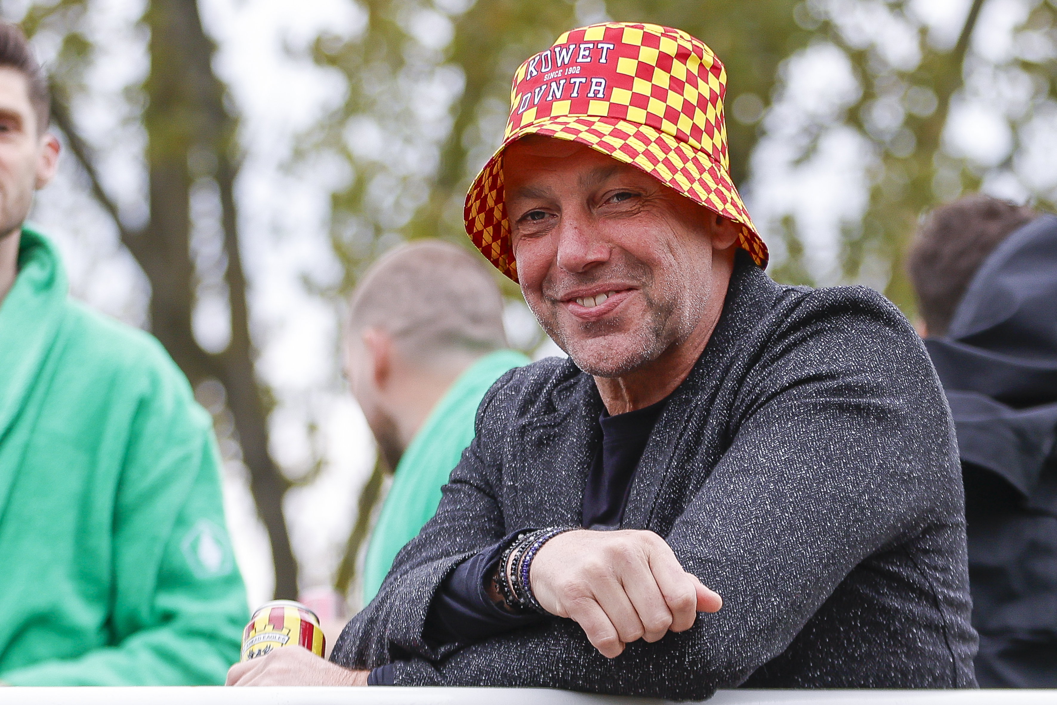 Paul Bosvelt bij de huldiging van Go Ahead Eagles