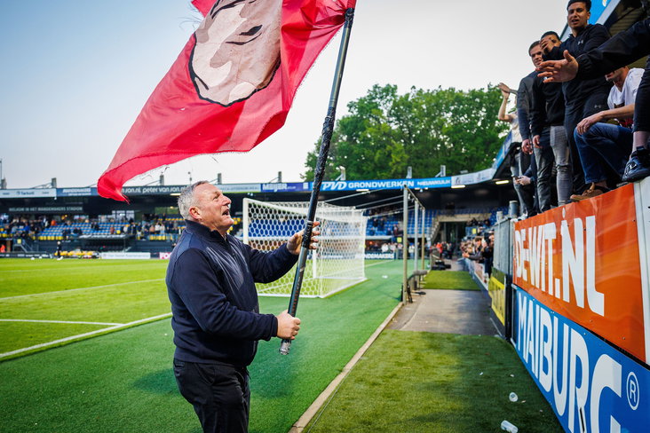 Ron Jans viert feest bij FC Utrecht