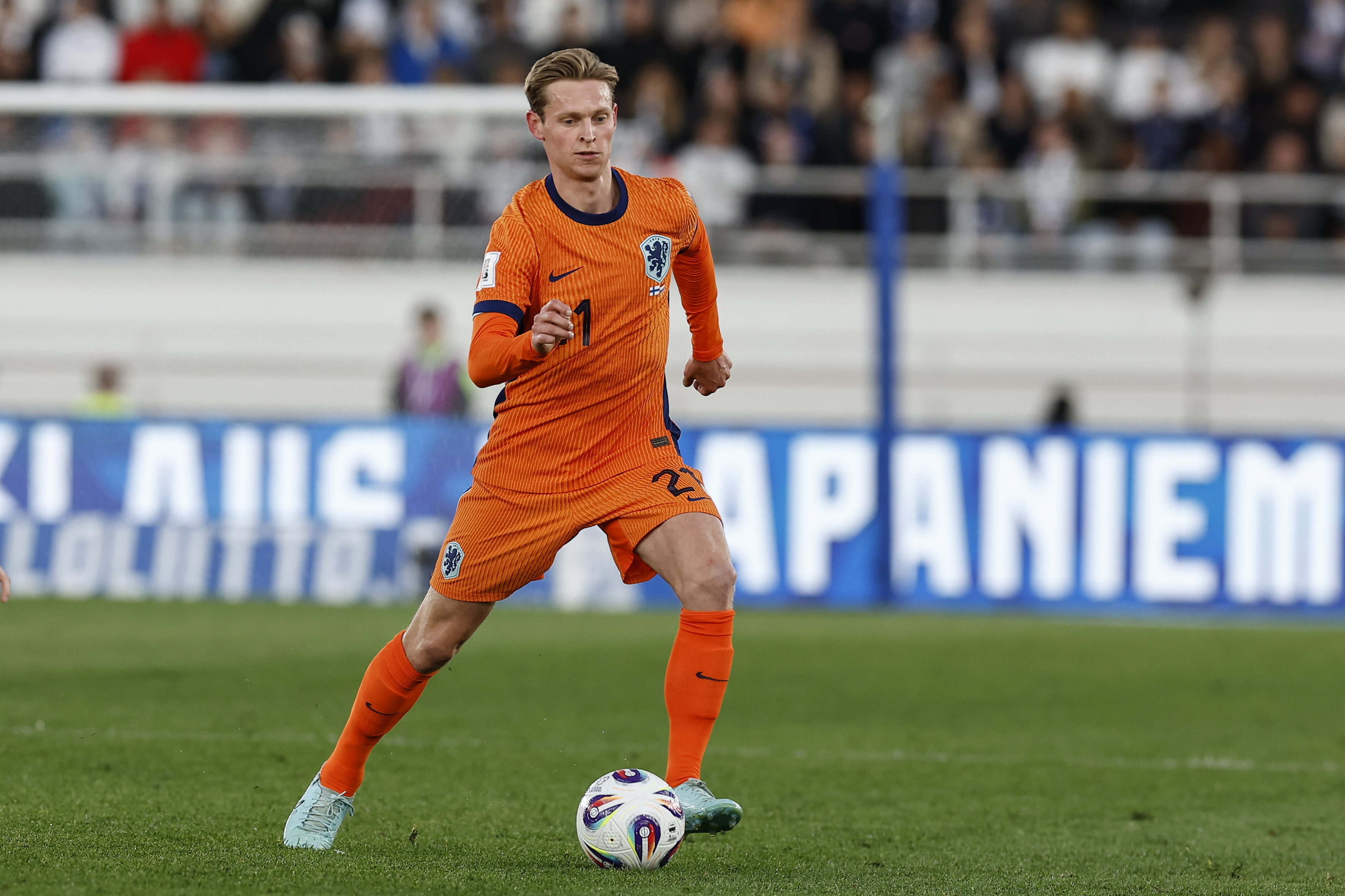 Frenkie de Jong in actie voor Oranje