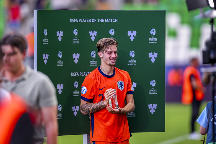 Luciano Valente werd Man of the Match tegen Oekraïne