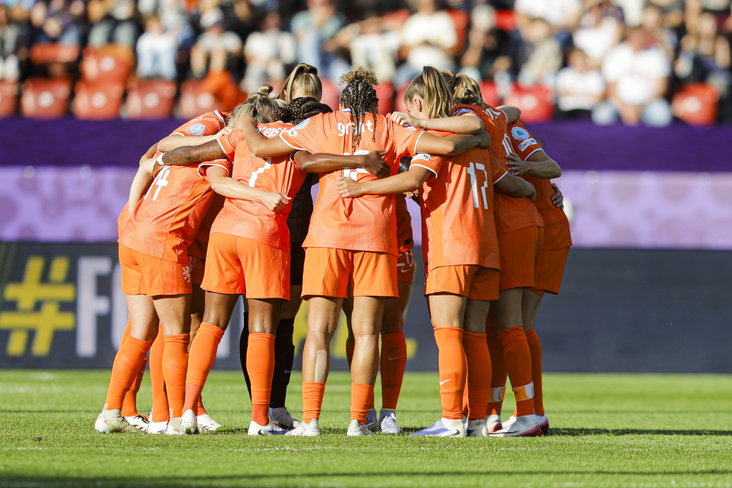 De speelsters van de OranjeLeeuwinnen