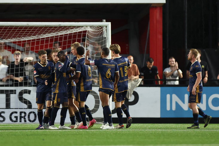 Jesper Uneken met de winnende goal namens RKC Waalwijk
