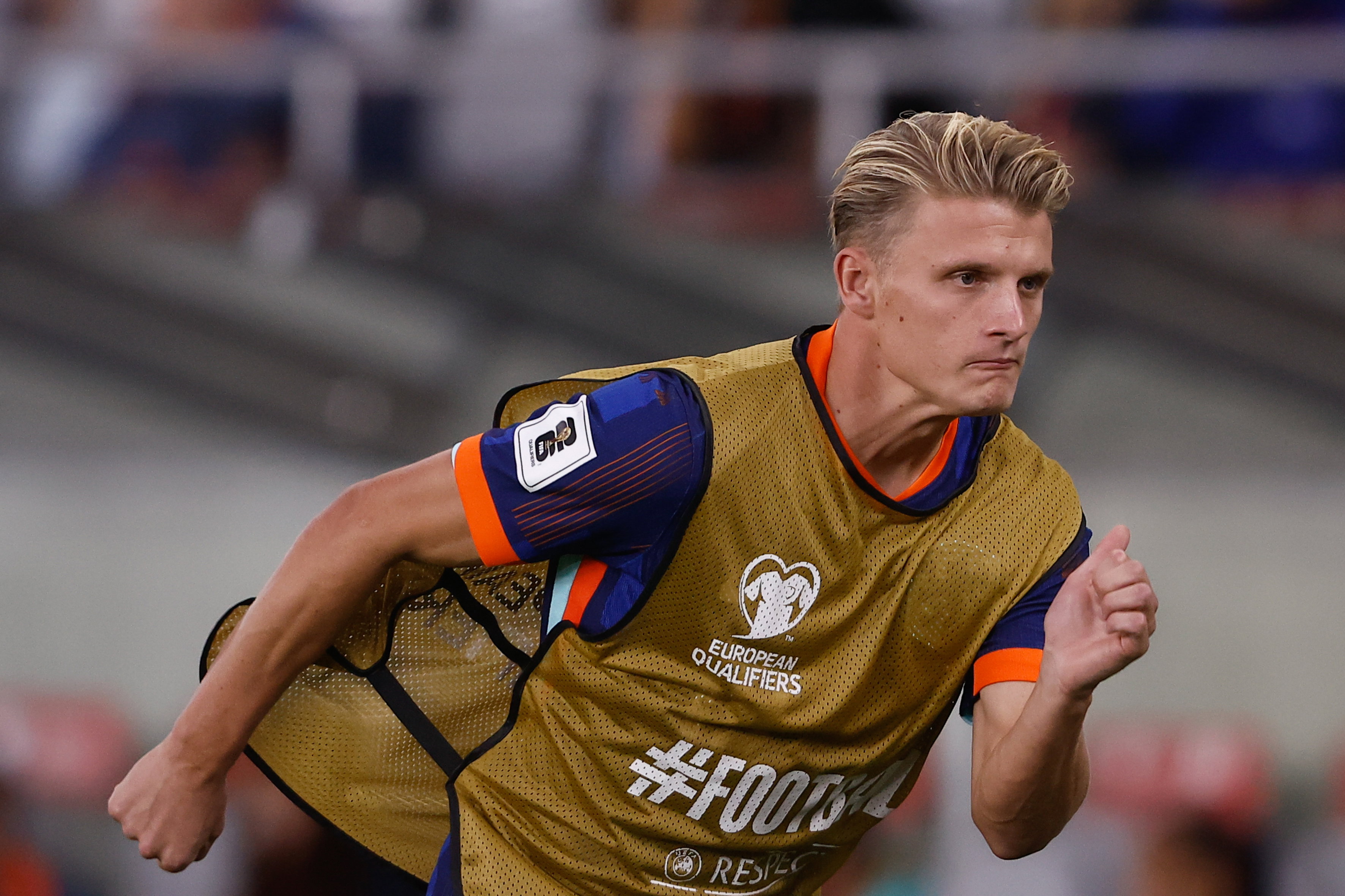 Sem Steijn loopt warm bij het Nederlands Elftal