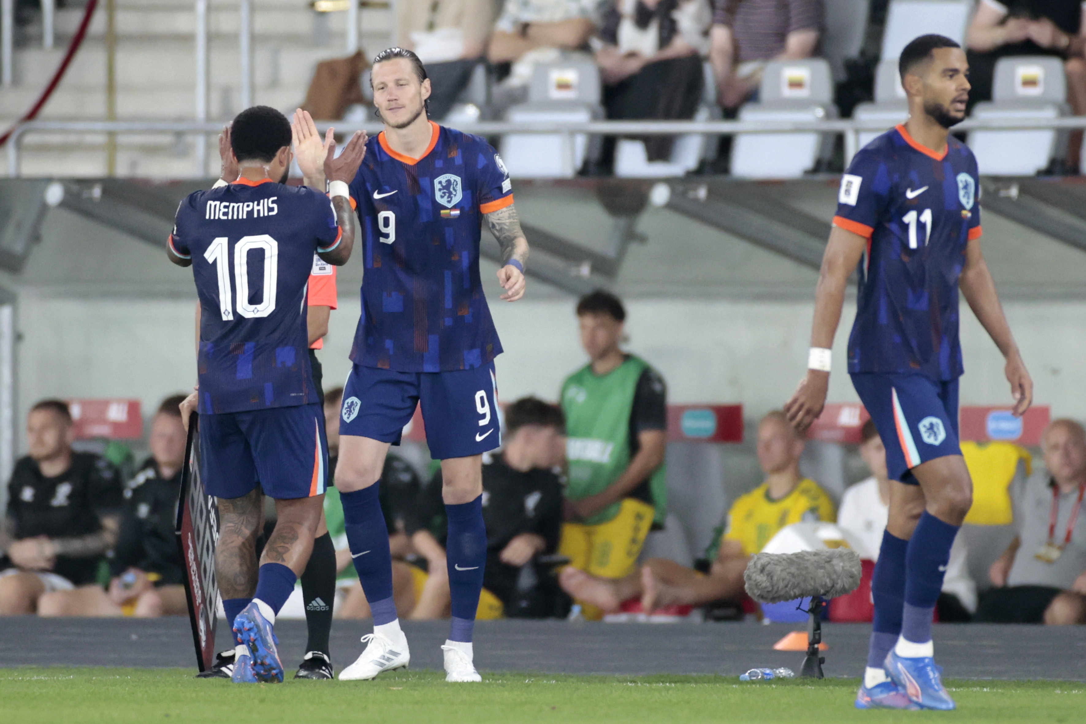 Memphis Depay, Wout Weghorst en Cody Gakpo