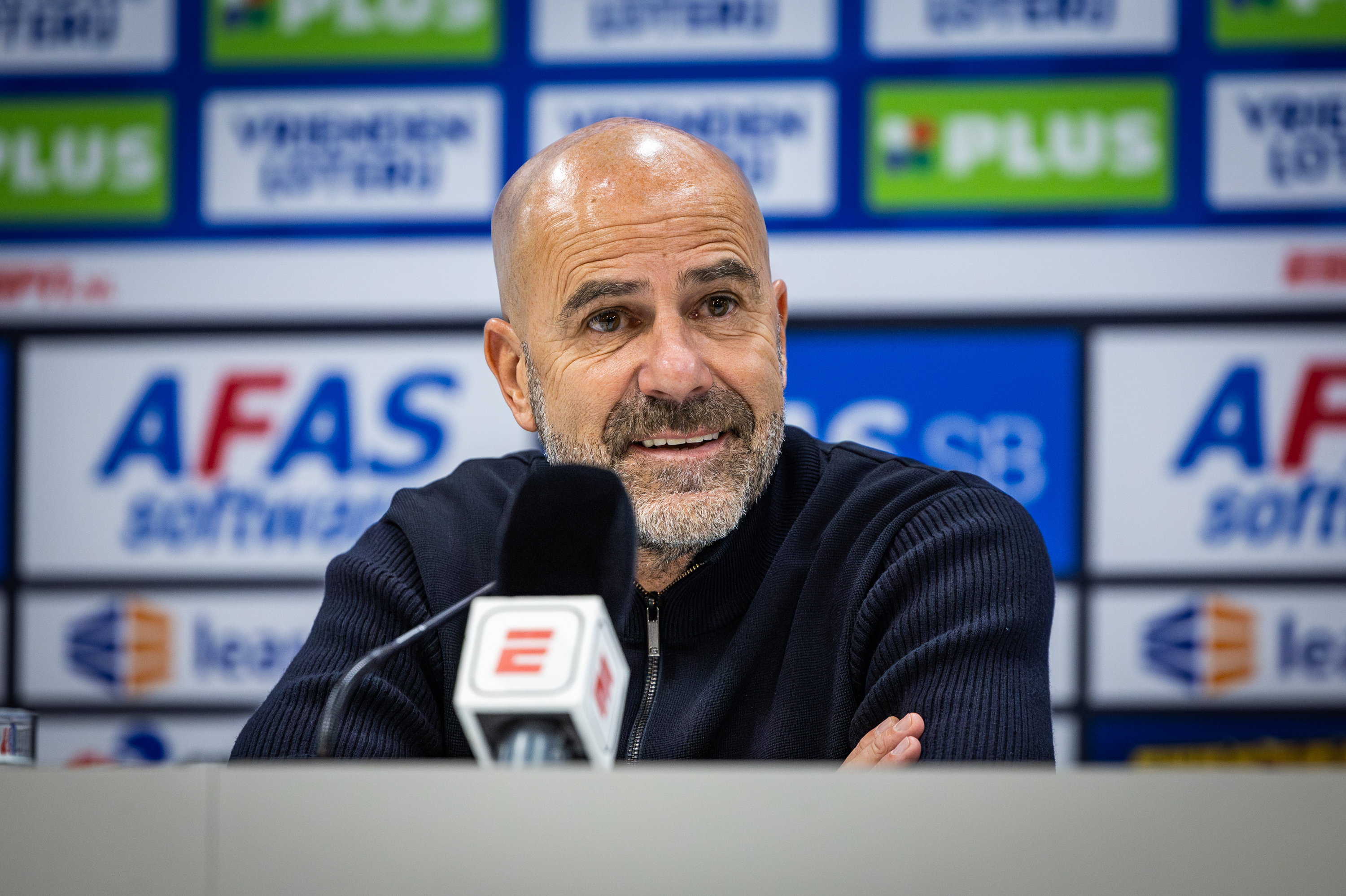 Peter Bosz op de persconferentie