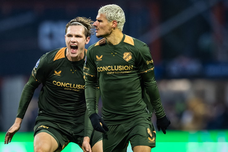 Can Bozdogan na zijn goal tegen Telstar